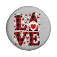 thumbnail image 2 of Gaeub Buffalo Plaid Love And Gnome 14-17in Tire Cover, Spare Tire Cover, for Camper Caravan, Trailer, Car, Truck, SUV, Jeep - 15 inch, 2 of 9
