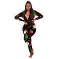 thumbnail image 2 of Mono con estampado de diseño navideño para mujer, pijama Sexy con cuello en V profundo, mono Sexy para chicas adolescentes, camisón para adultos, 2 of 4