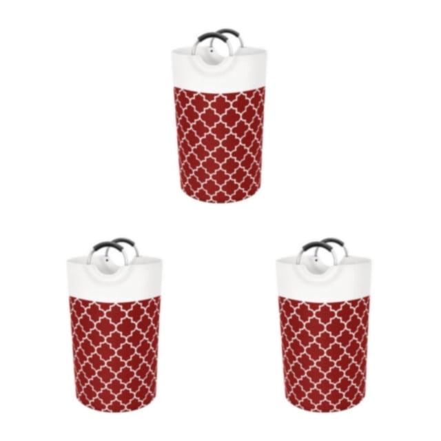 Injueey Cesta de lavandería Bolsa de ropa sucia Cesto de 90L Plegable Ligero Paño Organizador de ahorro de espacio Rojo / Aluminio impreso Type1 NO1