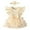 Beige, variant on Baby Girls' Mesh & Ribbed Crawling Suit with 3D Applique Summer Fly Sleeve Romper for Toddler 24 Months Pants 3-6 Months