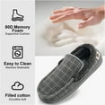 thumbnail image 3 of Ecetana Mens Slippers Memory Foam Loafer Slippes for Men Indoor Outdoor Slip On House Shoes, 3 of 6