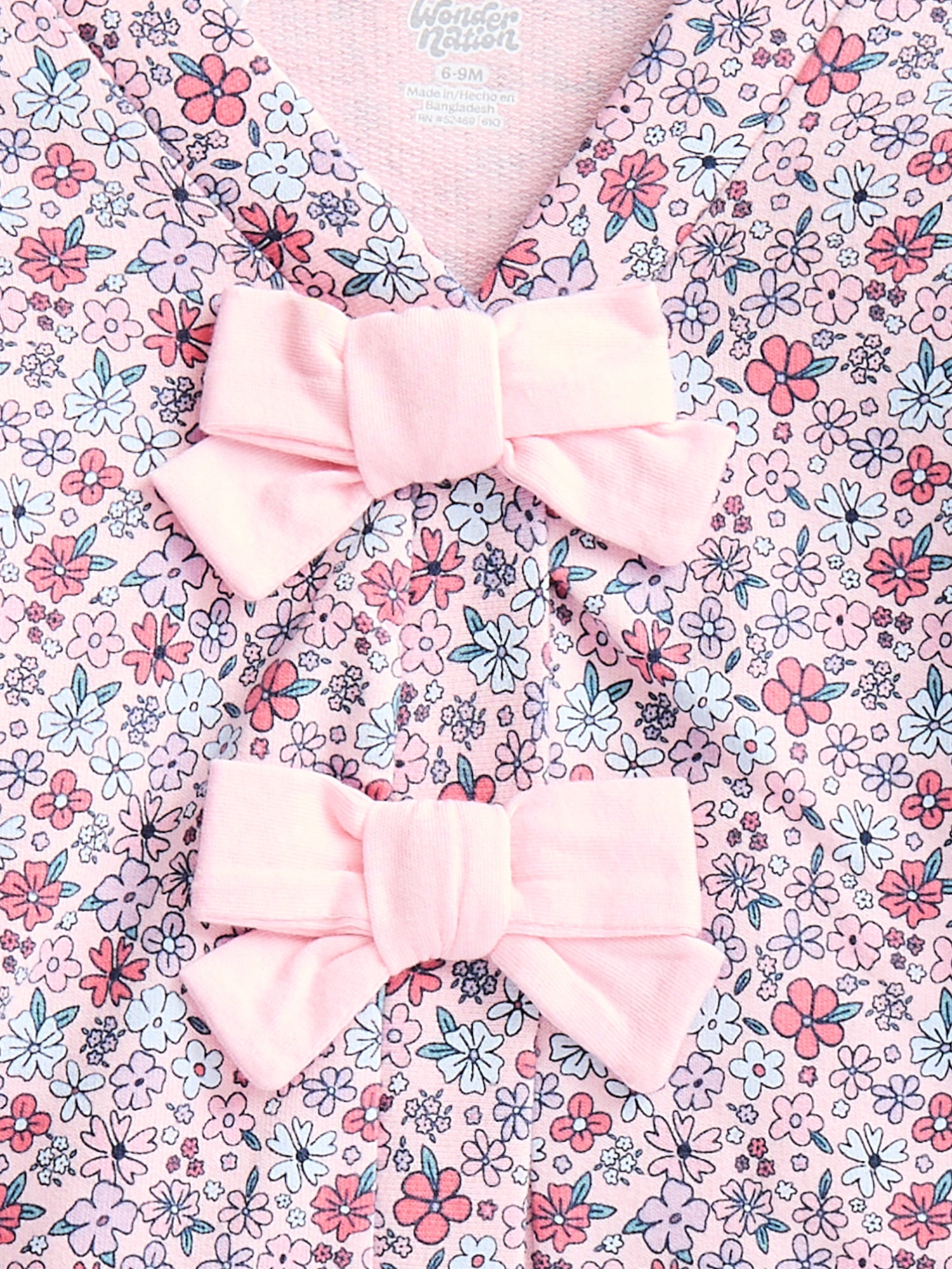 Wonder Nation Baby Girls' Bow Front Cardigan Sweater, Sizes 0M-24M