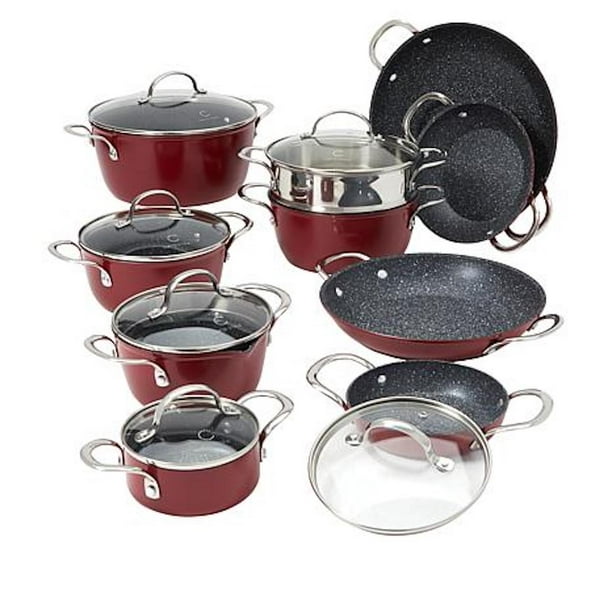 Curtis Stone DuraPan Nonstick 16piece Nesting Cookware Set