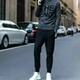 thumbnail image 3 of Qarigey Slim Fit Hombres Casual Tobillo Banded Pantalones Elásticos Tight Harem Pantalones Lápiz Pantalones Negro Ropa interior negro SG, 3 of 6