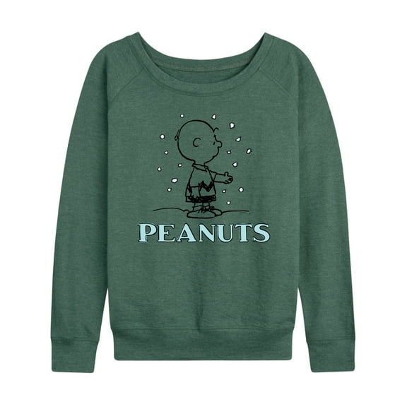 Peanuts - Charlie Snow - Women's Lightweight French Terry Long Sleeve Shirt