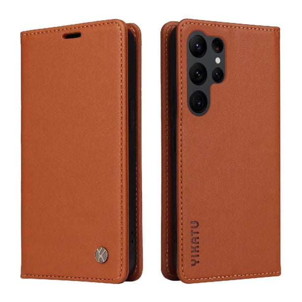 Funda para Samsung Galaxy S23 Ultra Estuche de Cuero PU Tipo Cartera con Ranuras para Tarjetas y Cierre Magnético