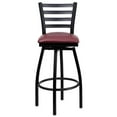thumbnail image 3 of Home Square 32" Swivel Metal Bar Stool in Black and Burgundy - Set of 3, 3 of 5