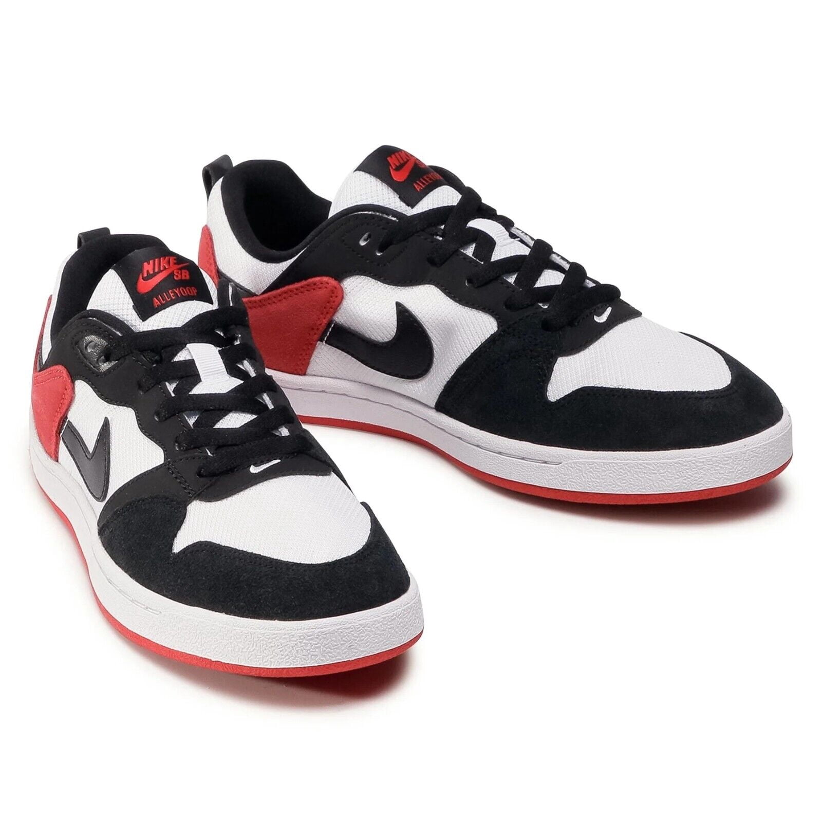 Nike SB Alleyoop Men's Balck/Red Skateboarding Shoes, CJ0882-102 Size 10.5New