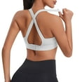 thumbnail image 3 of Sports Bras for Women High Support, High Impact Running Criss Cross Strappy Bra Crop Top, Back Hook and Eye Closure, 3 of 8