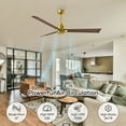 thumbnail image 5 of Matthews Fan Company AK-BRBR-WN-56 Alessandra 56” Brushed Brass Ceiling Fan with 3 Walnut Blades, Remote Control, Indoor/Outdoor Wet Rated, 5 of 6
