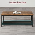 thumbnail image 2 of CREATIVE HOBBIES Dining Table Set for 4 Kitchen Table and 2 Chairs with Storage Bench, 47.2" Rectangular Kitchen Table Set with Wine Rack, Dining Room Table Set for Small Space, Apartment, 2 of 9