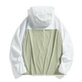 thumbnail image 5 of Men And Women Hooded Sun Shirts with Zip Pocket Color Block Breathable Hoodie Jacket for Hiking Running Fishing, 5 of 5