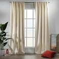 thumbnail image 2 of 3S Brother's Extra Long Solid Luxury Matte Velvet Soft Curtain Off White Single Panel Hanging Back Tap & Rod Pocket Home Décor 5-25 Feet Custom Made Curtains -Made in Turkey Each(52"x288"), 2 of 7