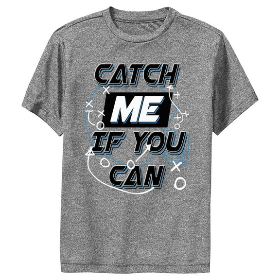 Boy's Lost Gods Catch Me if You Can Performance Graphic Tee Charcoal Heather Large