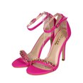thumbnail image 5 of Glaze CD85 Women Leatherette Open Toe Single Band Chain Stiletto Sandal, 5 of 5