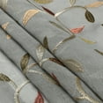 thumbnail image 3 of Kate Aurora Shabby Home Gray Floral Rod Pocket Sheer Kitchen Cafe Curtains, 58 x 36 in (2 Panels), 3 of 5