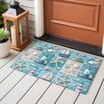 thumbnail image 5 of Nautical Beach Large Area Rugs for Bedroom Living Room, Soft Non Slip Carpet Bedside Rug, Blue Coastal Starfish Lighthouse Starfish Rectangular Floor Cover Kitchen Accent Rug 2'x3' for Office, 5 of 9