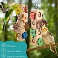 thumbnail image 4 of Bird Toys for Parrot - Hanging Colorful Wood Blocks & Pine Cones Chew Foraging Toy for Beak Grinding, Cage Accessories for Small to Medium Birds, Parakeets, Budgies, Cockatiels, Conures, 4 of 7