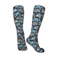 thumbnail image 4 of Balery Blue Excavator Printed Novelty Socks Men's Women's Crew Socks Sports Socks Knee High Socks Cotton Socks Quirky and Cool Socks, 4 of 9