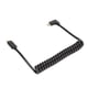 thumbnail image 2 of Cable USB C USB C a USB C 14K 60hz 3A Cable de alimentación de carga rápida con diseño de resorte helicoidal USB C de 10Gbps y 1,2 m, 2 of 8