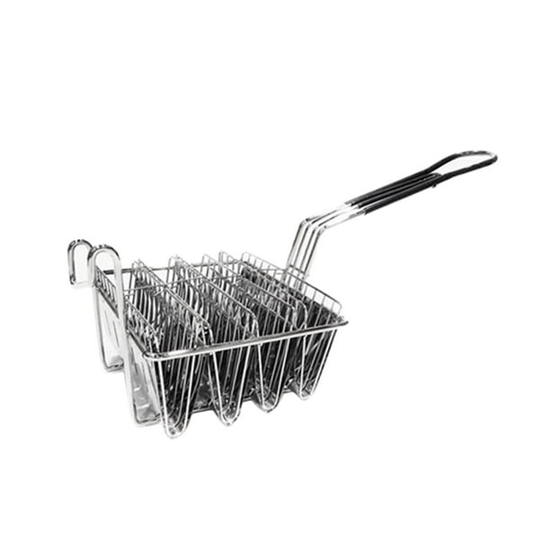 Freidora de concha profunda para tacos, papas fritas, soporte para tacos, canasta para freír, cocina resistente Medio