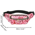 thumbnail image 3 of Unique Bargains 1 Pc Fanny Pack Bears Print Waist Bag Rose Red, 3 of 6