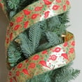 thumbnail image 3 of Northlight Mustard Yellow and Red Cardinals Wired Christmas Craft Ribbon 2.5" x 10 Yards, 3 of 3