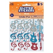 Foam Glitter Music Stickers