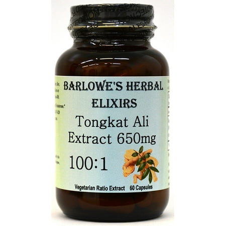 - Tongkat Ali Extract 100:1 - 60 650mg VegiCaps - Stearate Free, Bottled in Glass! FREE SHIPPING on orders over $49!
