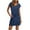 Navy, variant on Ynynloco Women V Neck Short Sleeve Drawstring Waist Dress – Casual Loose Fit T-Shirt Dress with Pockets