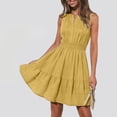 thumbnail image 5 of Dxzfnsa Women Plus Size Sundress Summer Womens Casual Sleeveless Solid Color Tshirt Dresses Lightweight V Neck Tank Beach Dresses with Pockets, 5 of 9