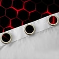 thumbnail image 4 of Feelyou Neon Red Honeycomb Black Out Curtains for Kid, Futuristic Geometric Curtains Pack of 2 (42x63 Each), Modern Hexagon Bedroom Curtains, Black Out Curtains Decor, 4 of 6