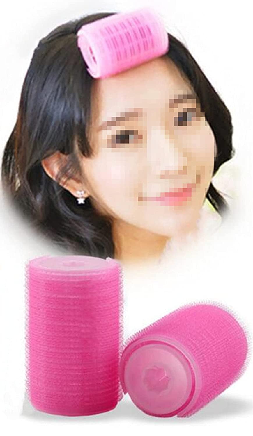 2Pcs/Set Plastic Hair Rollers Curlers Bangs Self-Adhesive Hair Volume Hair  Curling Styling Tools Magic Women DIY Makeup Tools S 