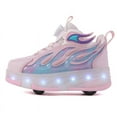thumbnail image 4 of Roller Shoes with Wheels for Boys Girls Kids Skates Sneakers LED Light Up Rechargeable Sport Sneaker for Boys, 4 of 20