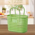 thumbnail image 1 of Cesta de baño portátil de plástico - Organizador de almacenamiento plegable para baño, ducha o viajes - 33 x 28 x 13,5 cm, verde o blanco, 1 of 6