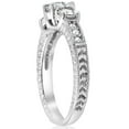 thumbnail image 3 of Pompeii 1 cttw Vintage Diamond Three Stone Engagement Ring 14K White Gold (G-H,I1-I2), 3 of 5