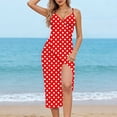 thumbnail image 2 of Sortie de Plage pour Femmes avec Sangle Réglable Fente Haute Côté en Polyester Tissé Transparent 1 Pce, 2 of 9