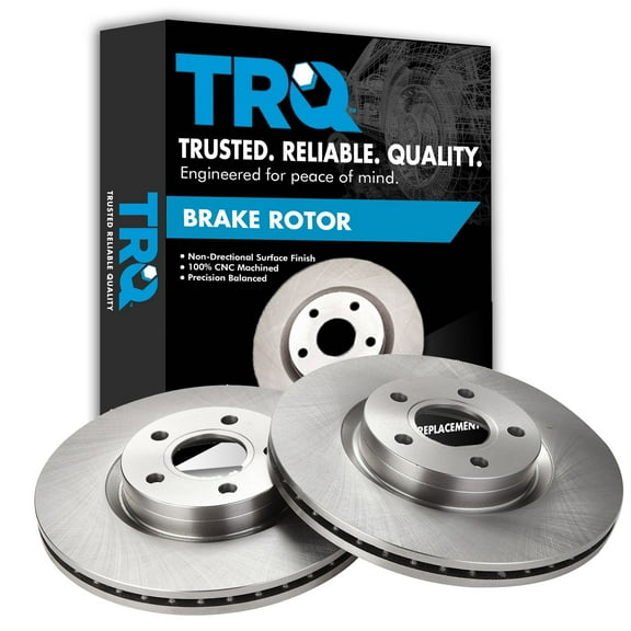TRQ Front Brake Rotors Set Vented Fits Select 2013-2017 Ford C-Max 2013-2019 Escape 2008-2013 Volvo C30 2006-2012 C70 2004-2011 S40 2005-2011 V50
