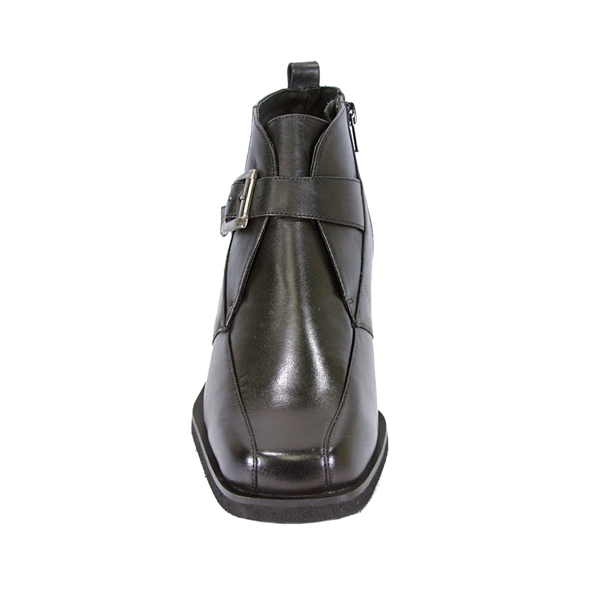 PEERAGE Zuri Women's Wide Width Leather Dress Booties BLACK 10