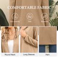 thumbnail image 4 of Asklazy Asklazy Womens Cardigans Open Front Knit Long Sleeve Outwear Coat,Mother's Day,XL,Khaki, 4 of 6