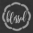 thumbnail image 2 of lettered And lined 26x26 White Modern Wood Framed Museum Art Print Titled - Blessed, 2 of 4