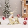 Christmas Decorations Clearance Christmas New Gold Three-dimensional Wrought Iron Deer Window Decoration Props Christmas Decorations