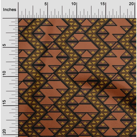 oneOone Polyester Lycra Fabric Chevron Flame Stitch_Printed Craft Fabric BTY 56 Inch Wide