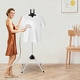 thumbnail image 4 of Peakora Garment Hanger/Drying Rack/Handheld Clothes Steamer Holder/Fabric Steamer Ironing Steamer Bracket/Pants Hanger/Telescopic Folding Hanger/Garment Steamer Accessories (Black), 4 of 19