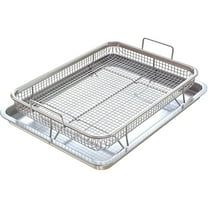 ACDANC Air Fryer Basket for Oven,Stainless Steel Crisper Tray and Pan,Deluxe Air Fry in Your Oven,Baking Pan Perfect for the Grill