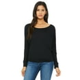 thumbnail image 1 of Ladies' Flowy Long-Sleeve Off Shoulder T-Shirt, 1 of 3