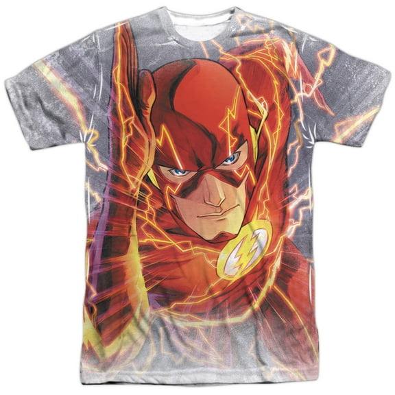 Justice League Of America Men's  Barrys Back Sublimation T-shirt White