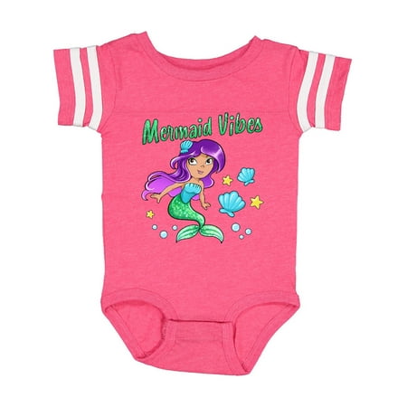 

Inktastic Mermaid Vibes- cute mermaid with green tail Gift Baby Girl Bodysuit