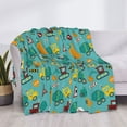 thumbnail image 3 of Yiaed Trucks And Excavators Print Blanket Throw Blanket Soft Cozy Flannel Blanket for Home Bed Sofa Couch Chair-40"x30", 3 of 6