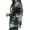 Green, variant on Hvyesh Women's Flannel Plaid Shacket Long Sleeve Button Down Shirts Jacket Coats Trendy Lapel Neck Warm Coat with Side Pockets